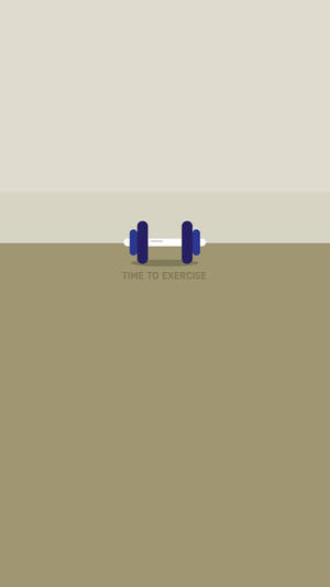 Time To Exercise Minimalist Iphone Wallpaper