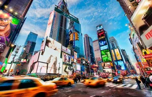Times Square Blue Sky Wallpaper