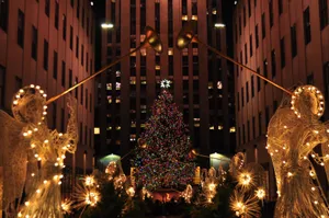 Times Square Rockefeller Plaza Night Wallpaper