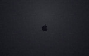 Tiny Apple Logo Black Mac Wallpaper