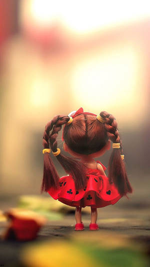 Tiny Doll Back View Wallpaper