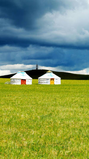 Tiny Houses In Mongolia Wallpaper