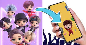 Tiny Tan Bts Mobile Application Wallpaper