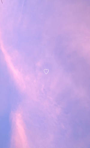 Tiny White Heart Light Purple Iphone Wallpaper