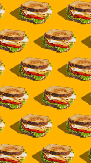 Toasted Sandwiches Art Wallpaper