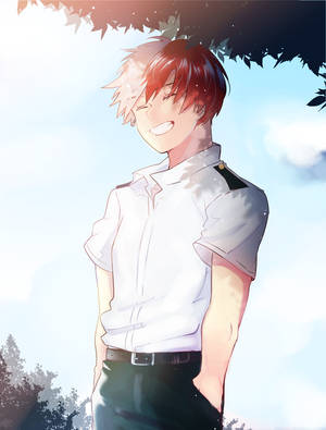 Todoroki Cute Simper Wallpaper