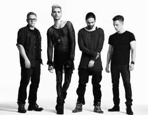 Tokio Hotel Band Blackand White Portrait Wallpaper