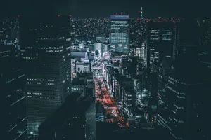 Tokyo Nighttime Cityscape Wallpaper