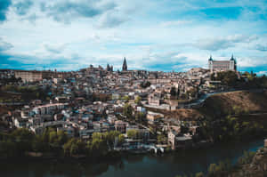 Toledo Cathedral Morning Blue Aesthetic Wallpaper