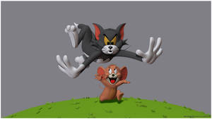 Tom And Jerry 4k 3d Jump Wallpaper