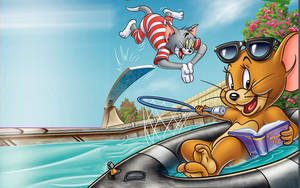 Tom And Jerry 4k Pool Party Wallpaper