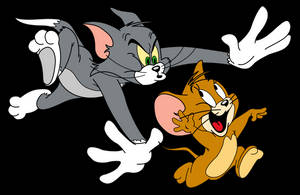 Tom And Jerry Cartoon Chase Down Wallpaper