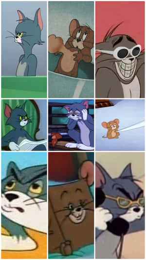 Tom And Jerry Enjoying Some Good Old-fashioned Fun Wallpaper