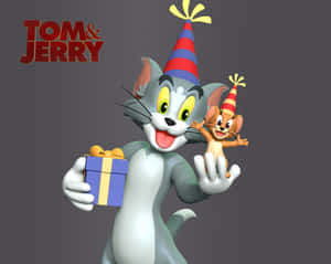 Tom And Jerry Have Yet Another Funny And Wild Adventure As They Run Around The House. Wallpaper