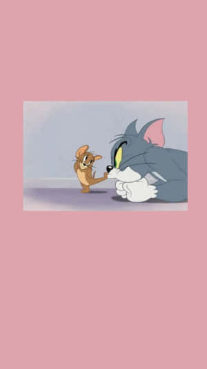 Tom And Jerry Having A Laugh Wallpaper