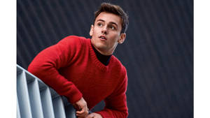 Tom Daley Red Sweater Wallpaper
