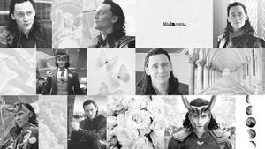 Tom Hiddleston Loki Madness Collage Wallpaper