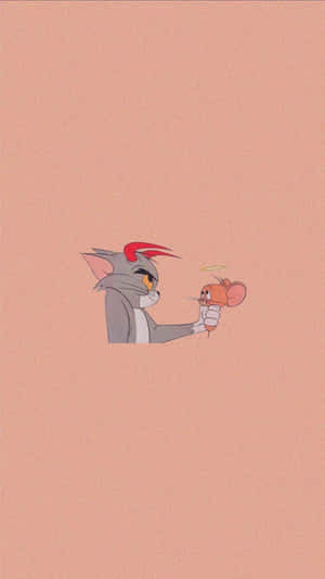 Tomand Jerry Classic Stare Down Wallpaper