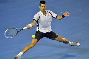 Tomas Berdych In Action On The Tennis Court Wallpaper