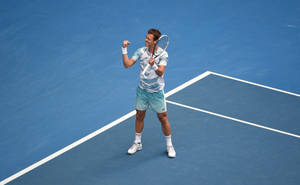 Tomas Berdych Standing Blue Tennis Court Wallpaper