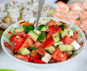Tomato And Cucumber Salad Wallpaper