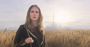 Tomorrowland Movie Casey In The Field Wallpaper