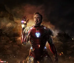 Tony Stark, A.k.a. Iron Man, Takes Flight Wallpaper