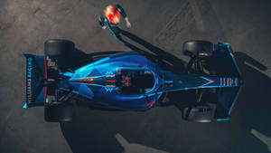 Top View Of Blue Williams Car Wallpaper