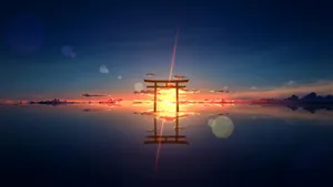 Torii Gate Reflection Wallpaper