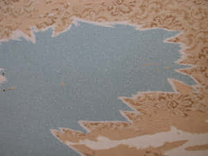 Torn Paper On Blue Wall Wallpaper