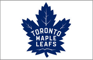 Toronto Maple Leafs Logo On A Blue Background Wallpaper