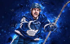 Toronto Maple Leafs Player Blue Art Wallpaper