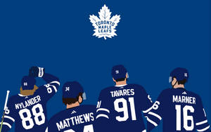 Toronto Maple Leafs Players Vector Art Wallpaper