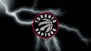 Toronto Raptors Logo With Lightning Wallpaper