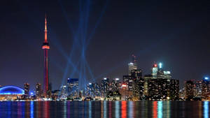 Toronto Skyline At Night Wallpaper