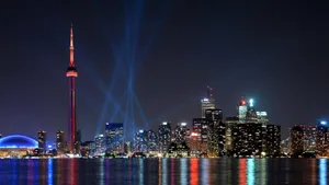 Toronto Skyline At Night Wallpaper