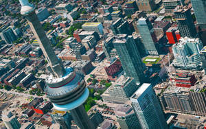 Toronto Tower In A Top View Wallpaper