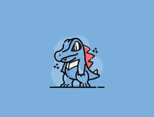 Totodile With Sparkles Graphic Wallpaper