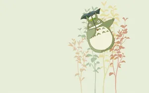 Totoro Colorful Pastel Plants Wallpaper