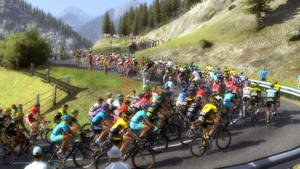 Tour De France Oil Painted Image Wallpaper