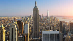 Towering Buildings New York City Landscape Wallpaper