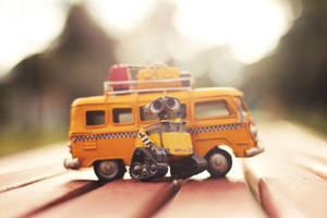 Toy Bus Of Wall E Wallpaper