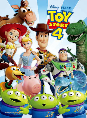 Toy Story 4 With Alien Wallpaper