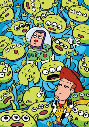Toy Story Alien Vector Art Wallpaper