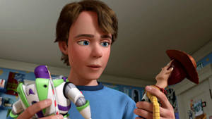 Toy Story Andy Woody And Buzz Wallpaper