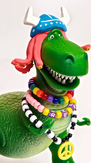 Toy Story Rex With Necklaces Wallpaper