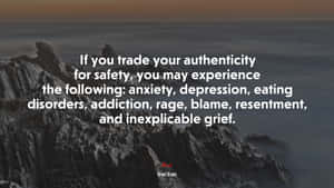 Trading Authenticity May Lead To Addiction Quote Wallpaper