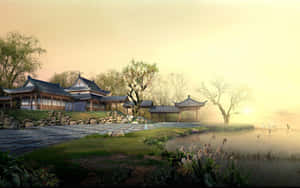Traditional Japanese Art On Desktop Background Wallpaper