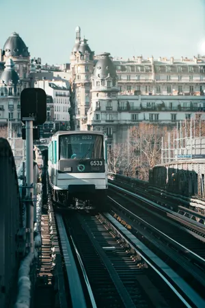 Train In Old City Wallpaper