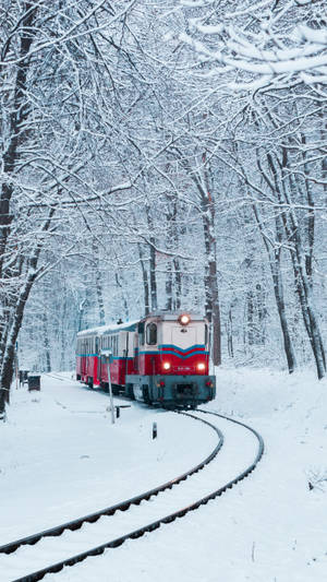 Train In Snow Wallpaper